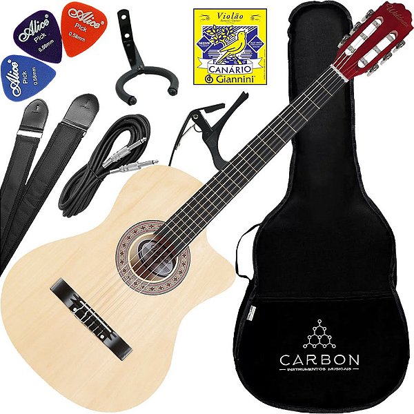 Kit Violão de Nylon Waldman PPCE-1 NT Natural Vx02