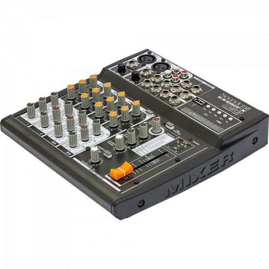 Mesa de Som Soundcraft 6 Canais SX602FX USB Preta