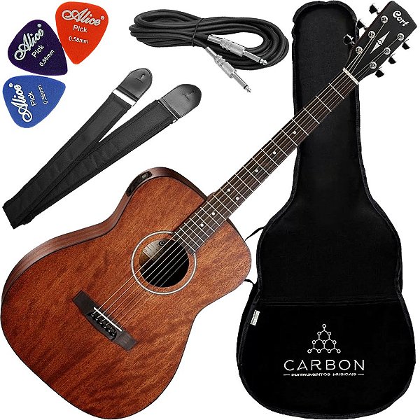 Kit Violão Cort AF510MEDX OP Folk Afinador Mahogany Vx01