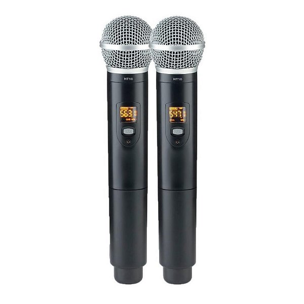 Microfone Sem Fio Duplo DVS100DM VOKAL