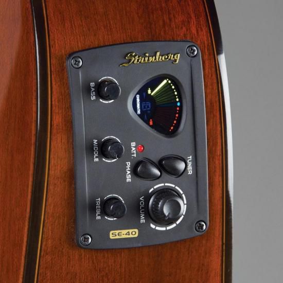 Violão Eletroacústico Strinberg Sf200c Aço Mogno Satin