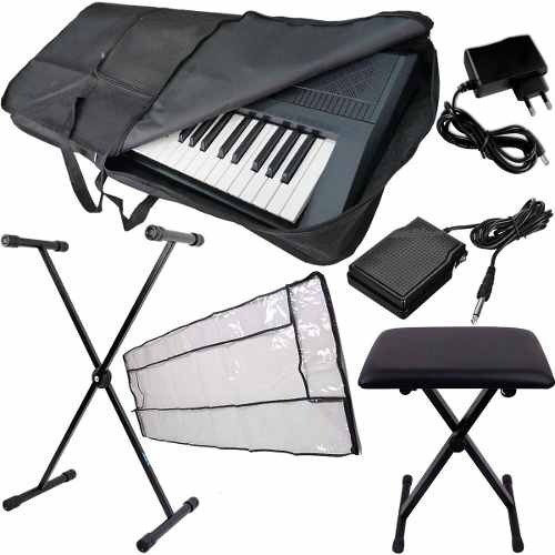 Kit Muti Acessórios Para Teclado C/ Capa Suporte Banco Etc..