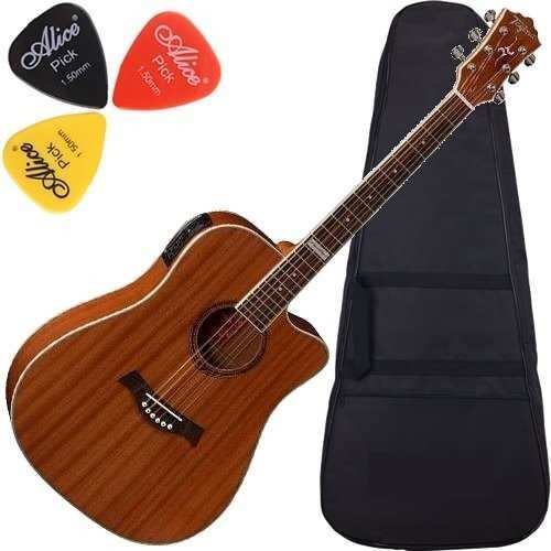 Kit Violão Tagima Eletroacústico Aço Mahogany Kansas C/ Capa