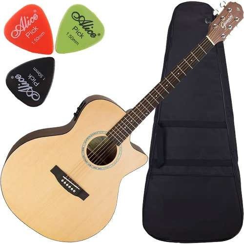 Kit Violão Giannini Eletroacústico Folk C/ Afinador Gsf3 Ns