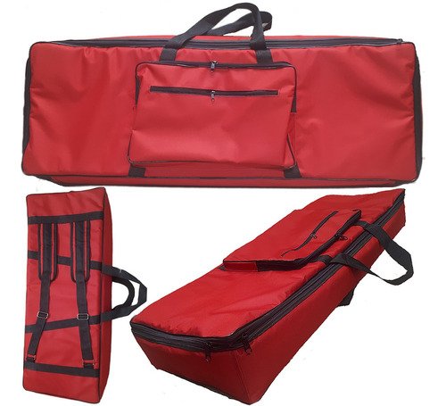 Capa Bag Para Teclado Yamaha Psr S530 Nylon Vermelho Master Luxo