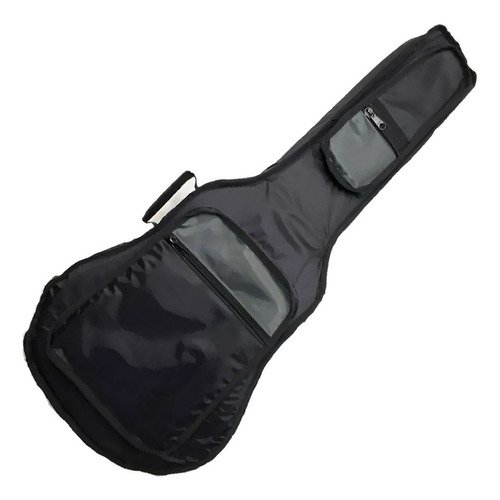 Capa Bag Violão Folk Acolchoada Premium Nylon 70 Ultra Resistente Cinza