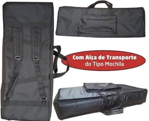 Capa Master Luxo Para Teclado Roland Xps10 Acolchoada Preta
