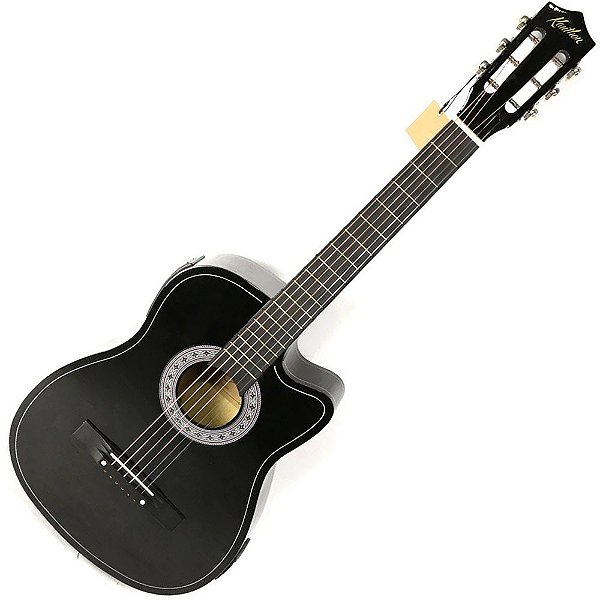 Violão Eletroacústico Clássico Aço Ativo Kauthon 960eq Preto