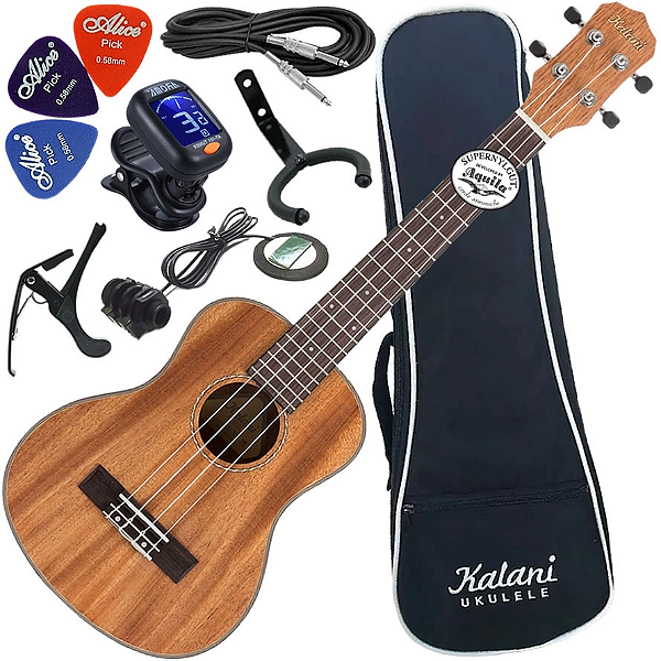 Kit Ukulele Kalani Tenor Elétrico Kal320 Tm Kayke + Bag