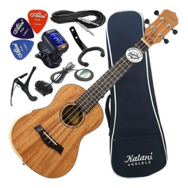 Kit Ukulele Elétrico Concerto 24 Mogno Kalani Kal400 Cm Eq