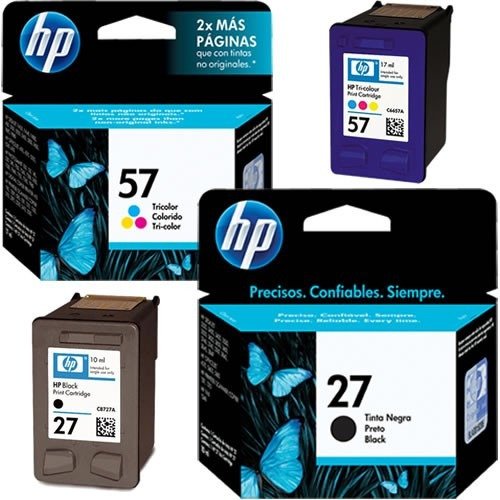 Kit 2 Cartuchos Jato Hp27 Hp57 Original Para Impressoras Hp