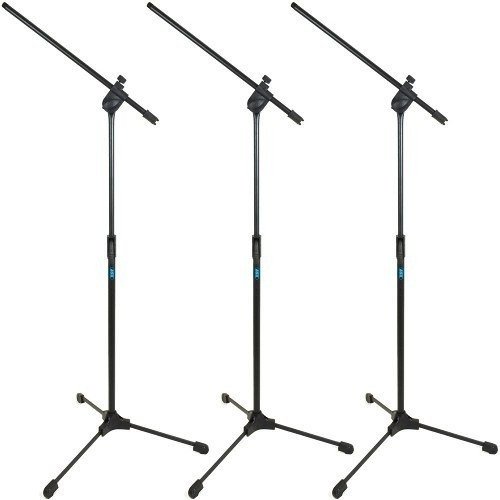 Kit 3 Pedestal Suporte Girafa De Microfone Regulável Tps Ask