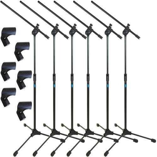 Kit 6 Pedestal Girafa De Microfone Com Cachimbo Tps Ask