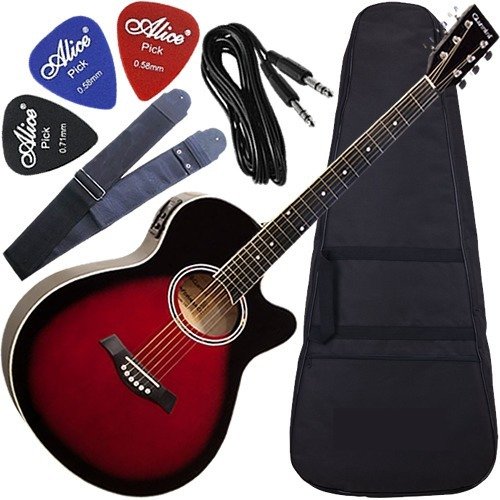 Kit Violão Eletroacústico Aço Eq 3 Bandas Gsf1r Brb Giannini
