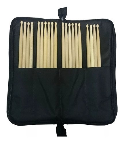 Capa Porta Baquetas Acolchoada Com 5 Pares 5a, 5b Ou 7a