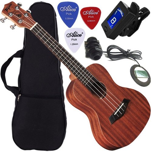 Kit Ukulele Concerto Eletroacústico Canhoto 23k Tagima