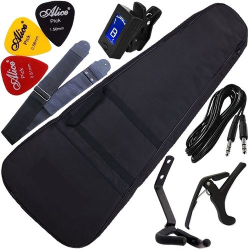 Kit Acessórios De Violão C/ Capa Afinador + Multi Acessórios