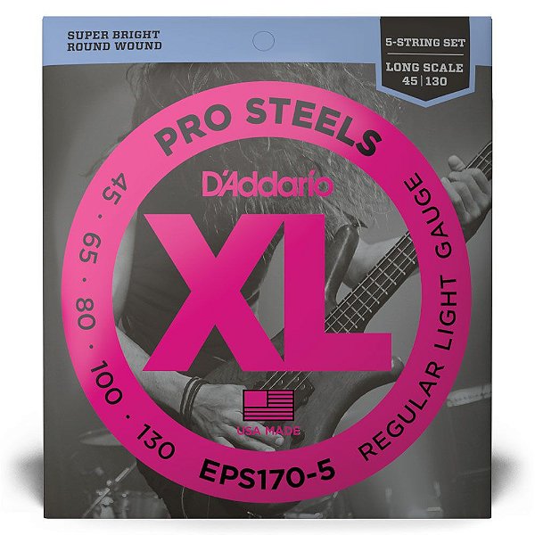 Encordoamento Baixo 5C 45-130 D Addario XLProSteels EPS170-5