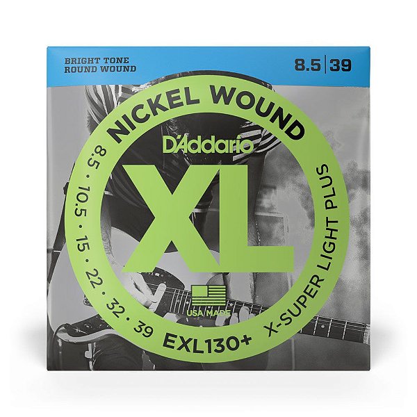 Encordoamento Guitarra 8.5-39 D Addario XL Nickel EXL130+