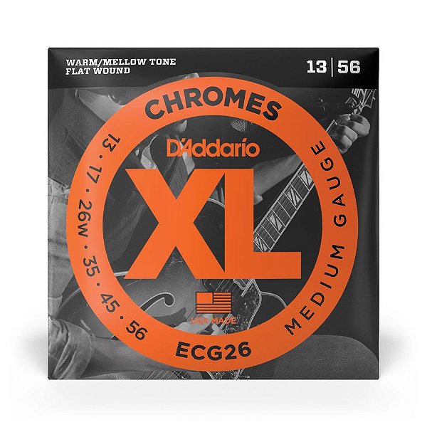 Encordoamento Guitarra 13-56 D Addario XL Chromes ECG26