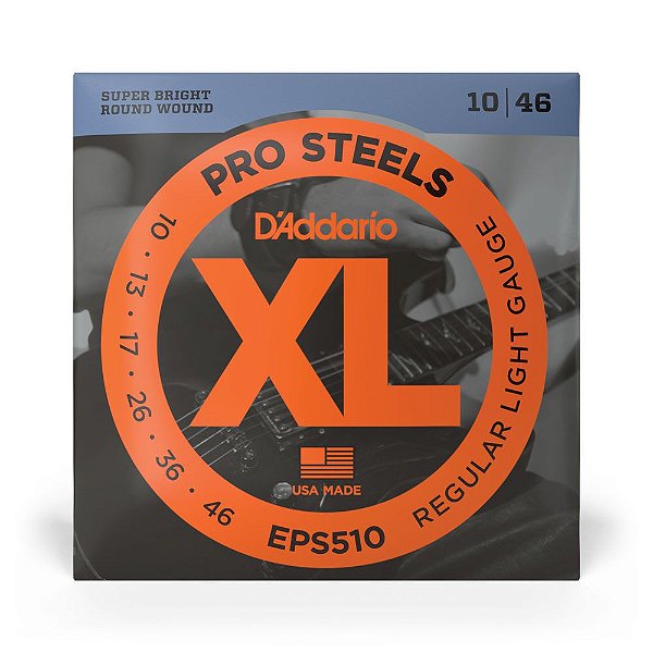 Encordoamento Guitarra 10-46 D Addario XL Pro Steels EPS510