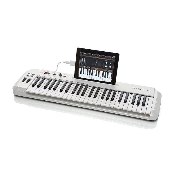 Controlador Midi USB 49 Teclas Branco Samson Carbon 49