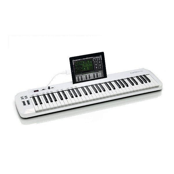 Controlador Midi USB 61 Teclas Branco Samson Carbon 61