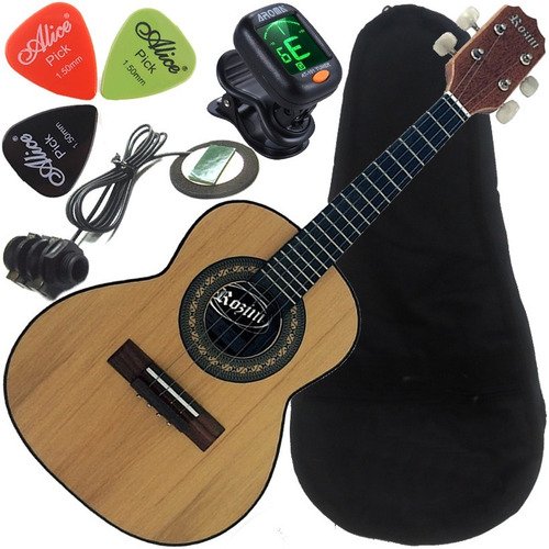 Kit Cavaquinho Eletroacústico Estudante C/ Capa Rc10 Rozini
