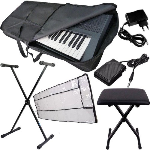 Kit Muti Acessórios Para Teclado C/ Capa Banco Suporte Etc..