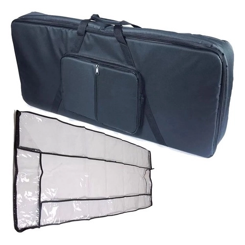 Kit Capa Para Teclado Acolchoada 7/8 Extra Luxo C/ Cobertura
