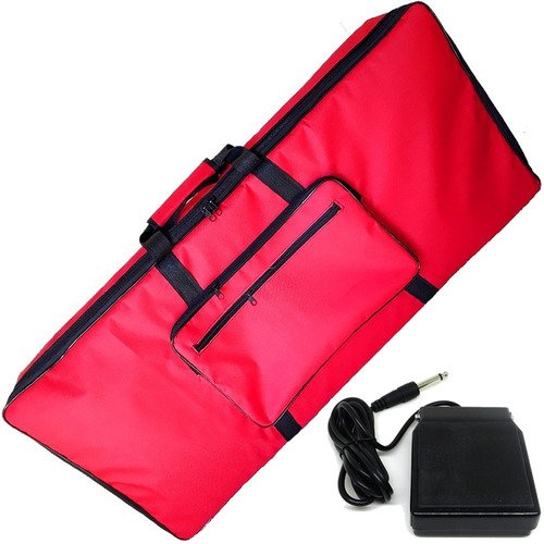 Capa Teclado Yamaha Psr-s670 5/8 Acolchoado + Pedal Sustain