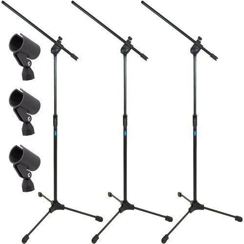 Kit 3 Suporte Pedestal Girafa Microfone + Cachimbo Ask Tps