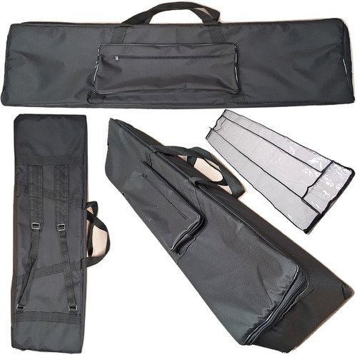Capa Para Piano Master Luxo Yamaha Np12 Preto + Cobertura