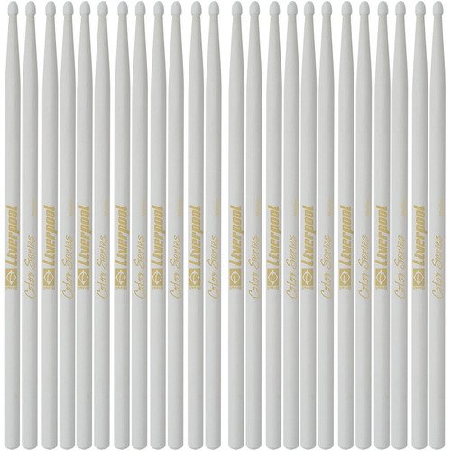 (12 Pares) Baqueta 5a Ponta Nylon Lc Dz5an Branco Liverpool