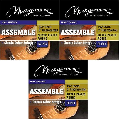 Kit 3 Encordoamento Magma Violão Nylon Assemble Tensão Alta