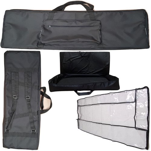 Capa Teclado Nord Electro 5d61 Master Luxo Preto + Cobertura