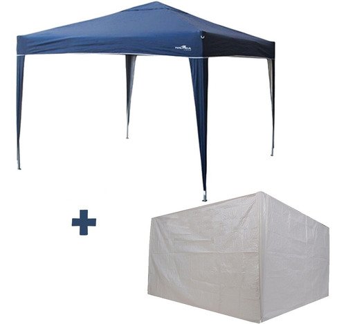 Kit Gazebo 3x3m Dobrável + 2 Paredes Trixx Barraca Nautika