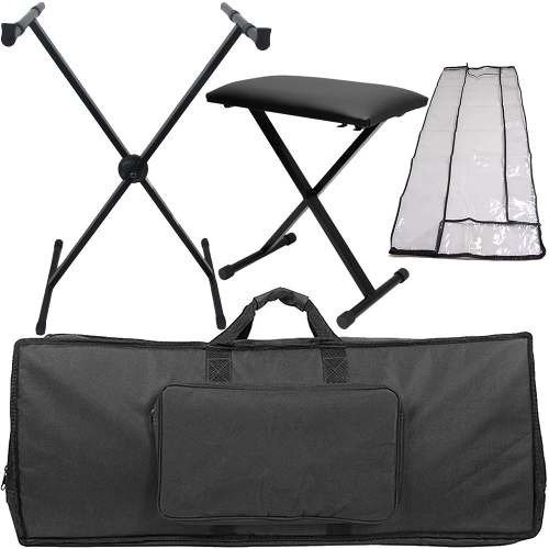Kit Capa Para Piano 88 Teclas C/ Suporte Cobertura Banqueta