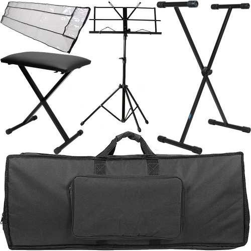 Kit Capa Para Teclado C/ Banqueta Suporte Cobertura Etc.