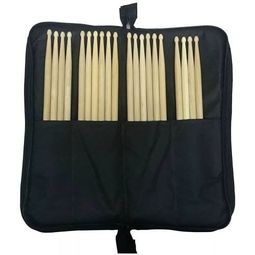 Capa Acolchoada Para Baquetas C/ 10 Pares De Baquetas Master