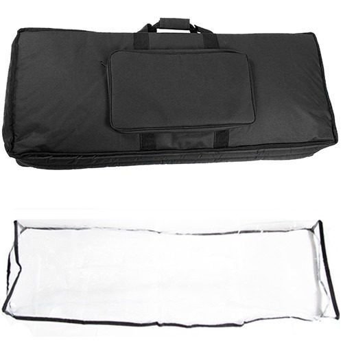 Kit Capa Bag Para Teclado Musical 5/8 + Capa De Cobertura