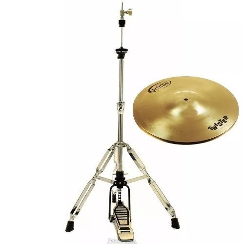 Kit Bateria Acústica Infantil Pop Kids Completa Amarela Luen