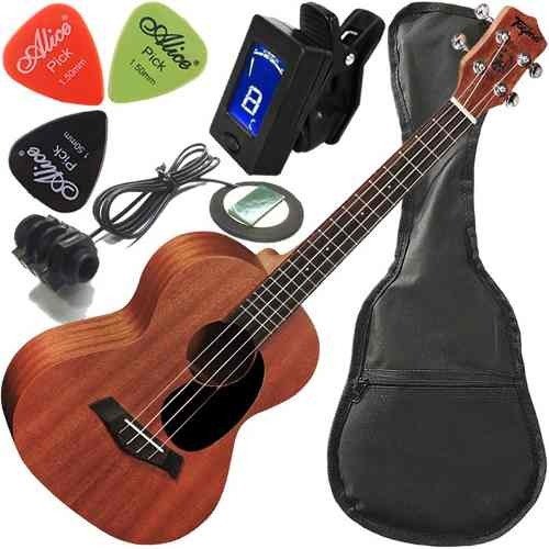 Kit Ukulele Concerto Elétrico Havai 27k Tagima C/ Escudo