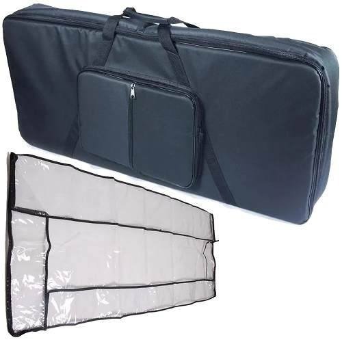 Kit Capa Acolchoada Para Teclado 7/8 Extra Luxo C/ Cobertura