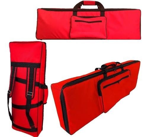 Capa Master Luxo Nylon Vermelha Para Teclado Roland Xps10