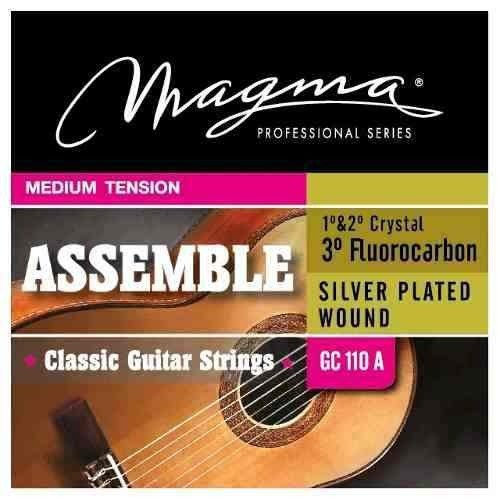 Kit 3encordoamento Violão Nylon Magma Gc110a Assemble Média