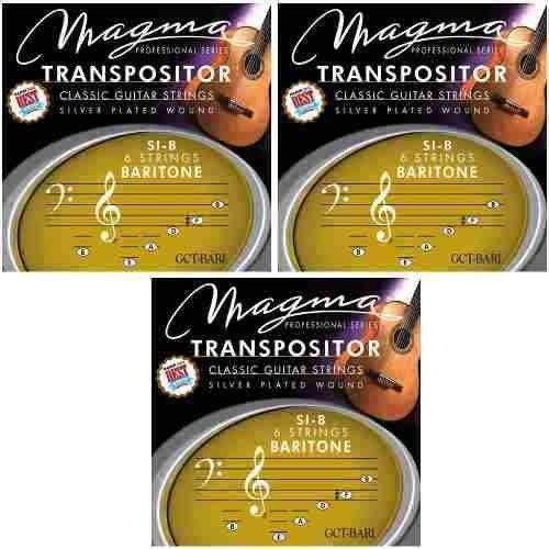 Kit 3 Encordoamentos Transpositor Nylon Gct-bari Si-b Magma