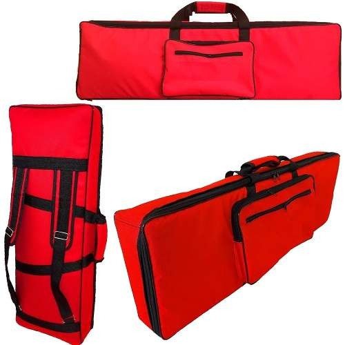 Capa Para Teclado Roland Xps10 Master Luxo Nylon Vermelha