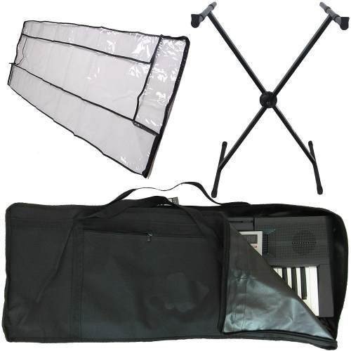 Kit Capa Simples Para Teclado + Suporte Em X + Cobertura