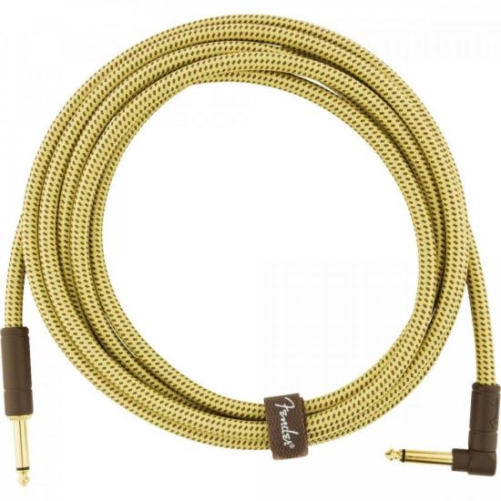 Cabo para Instrumentos P10 x P10 (90°) 3m DELUXE SERIES Amarelo Tweed FENDER